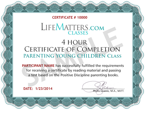 Quick Easy Court Ordered And Approved Parenting Classes Certificate 